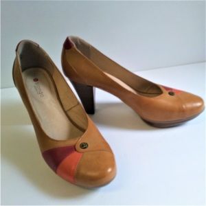 Blondo Aqua Protect Leather w/ Stacked Wood Heels
